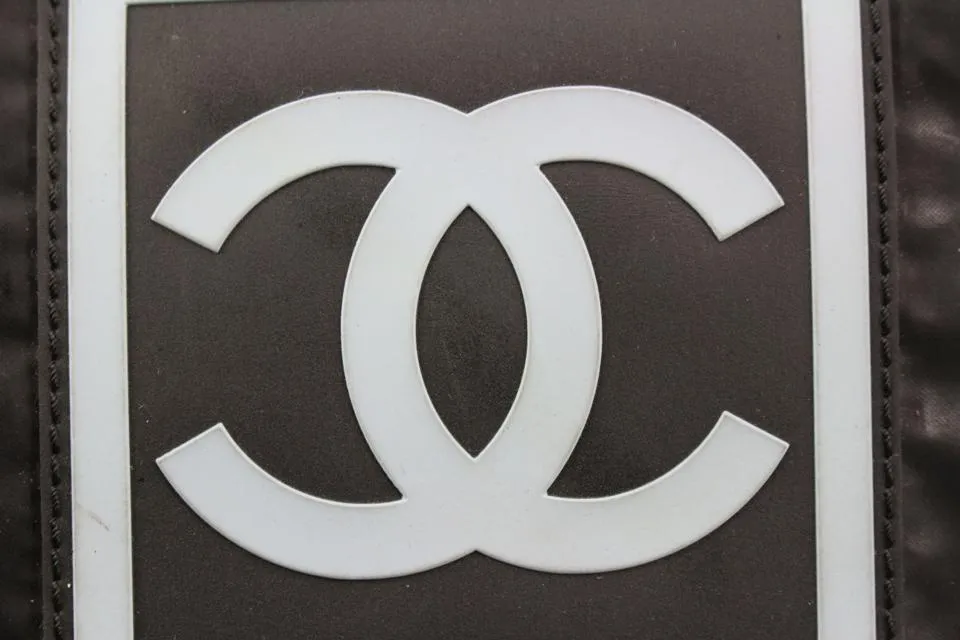 Chanel XL Black Sports Logo CC Messenger Crossbody Bag 71ck315s