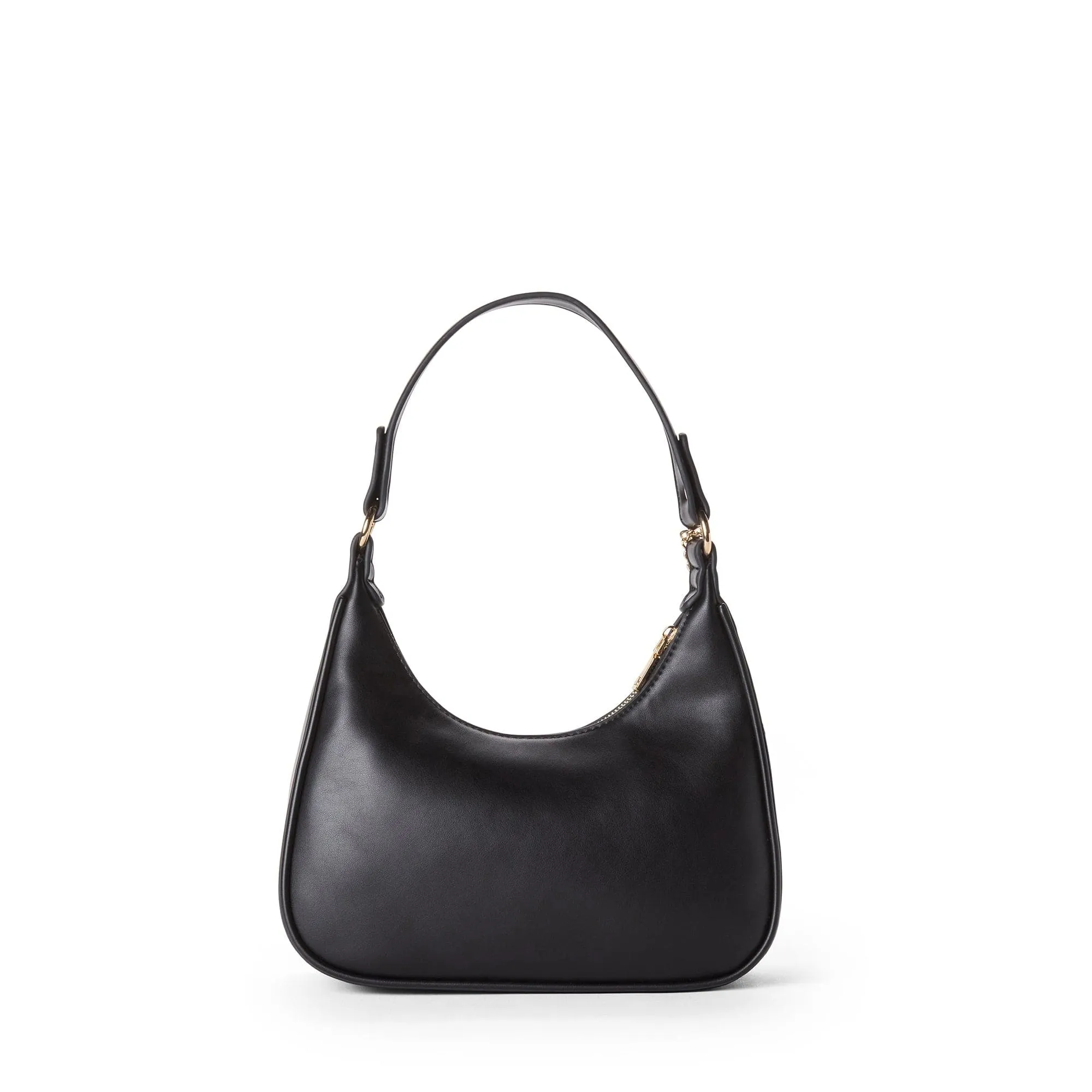 Charlie Vegan Leather Shoulder Bag | Black