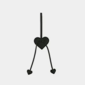 Charm Phụ kiện trái tim màu đen