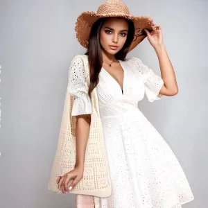 Chic Knitted Shoulder Tote Bag