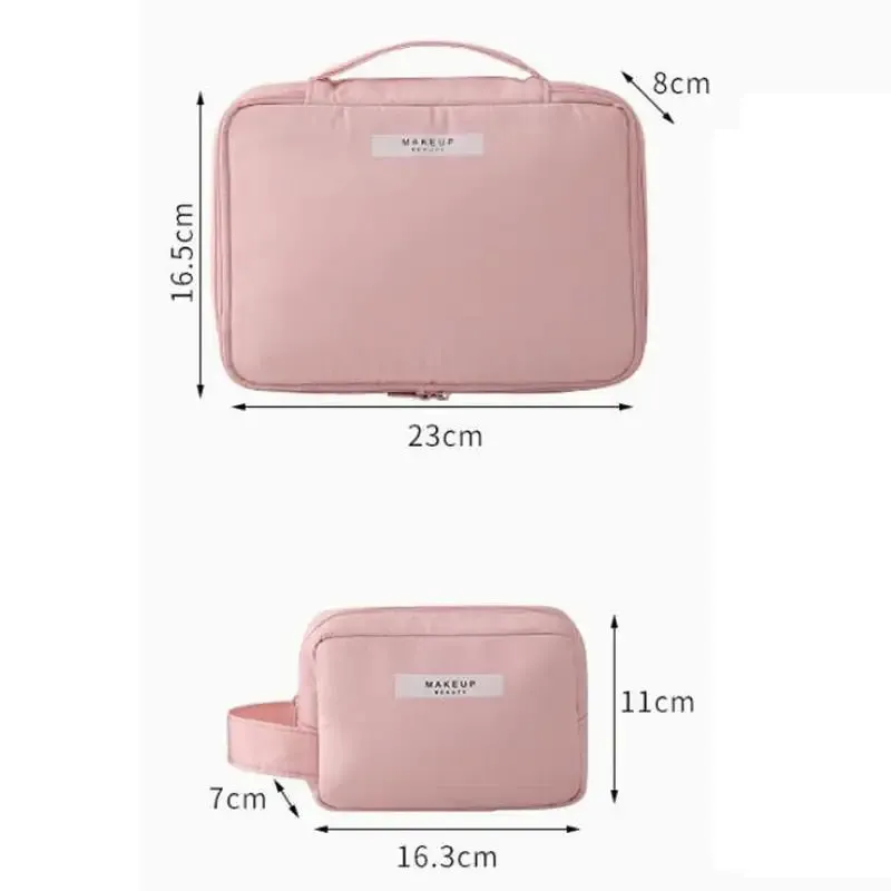 Chic Makeup Bag With Roomy Interior, Sturdy Nylon Build & Reliable Zipper Fastening For On-the-Go Use