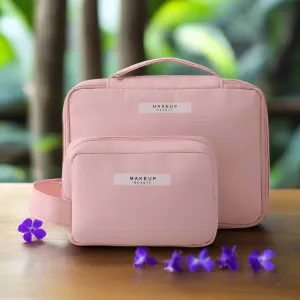 Chic Makeup Bag With Roomy Interior, Sturdy Nylon Build & Reliable Zipper Fastening For On-the-Go Use