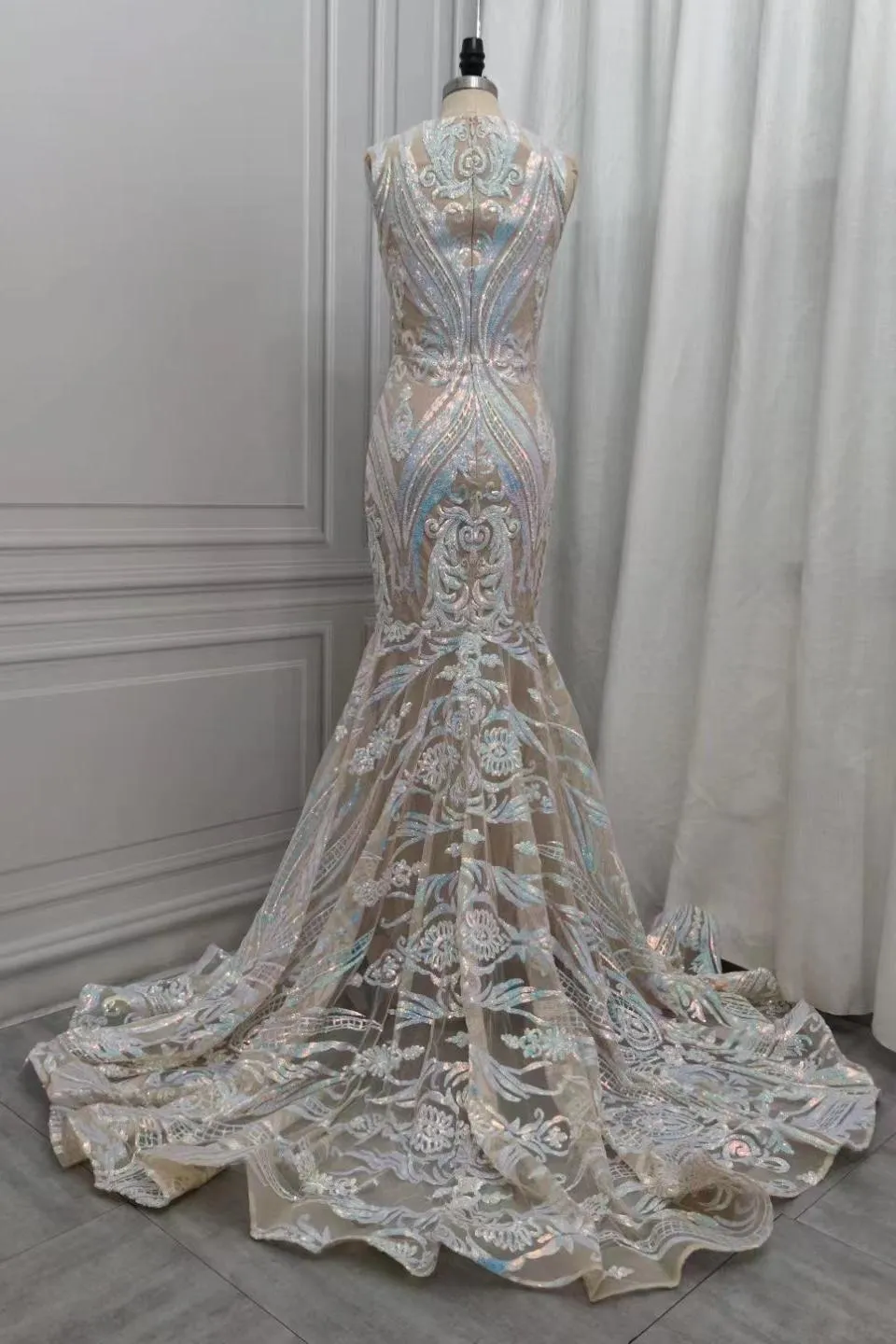 Chic Sequins Mermaid Prom Dresses Sparkle Evening Dresses On Sale