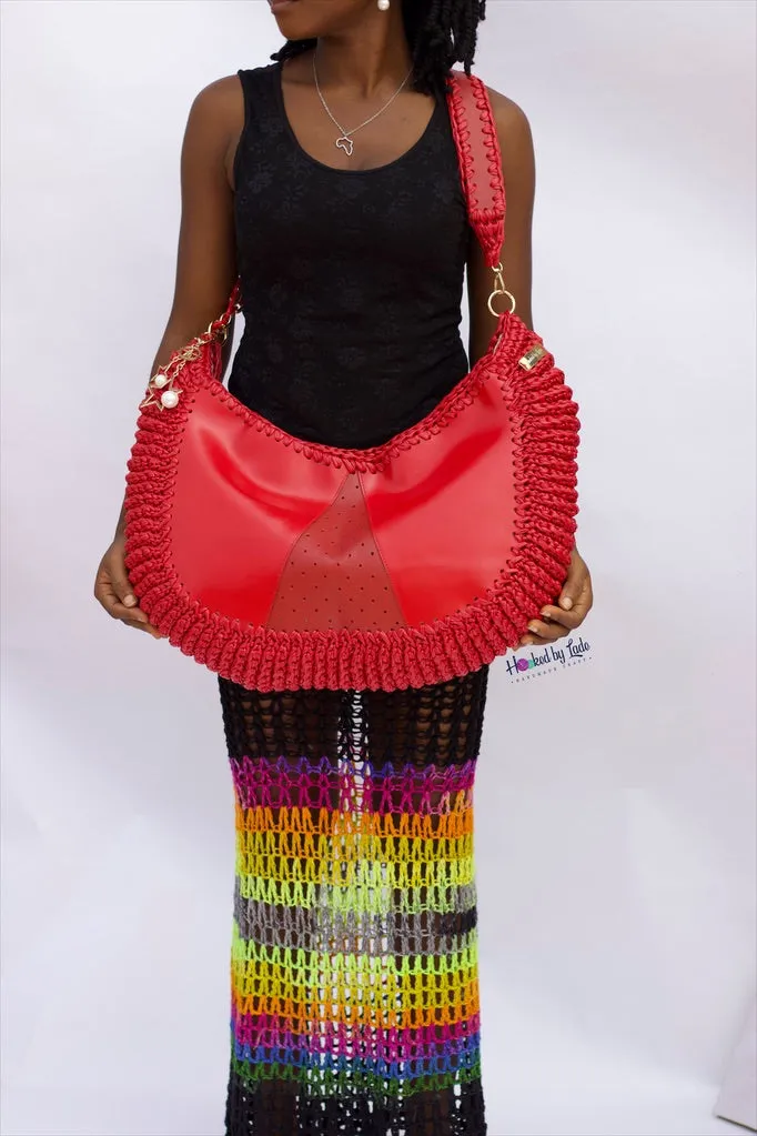 ‘Chidi’ Travel bag in Pepper Red leather