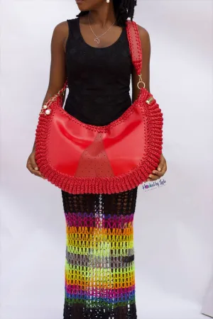 ‘Chidi’ Travel bag in Pepper Red leather