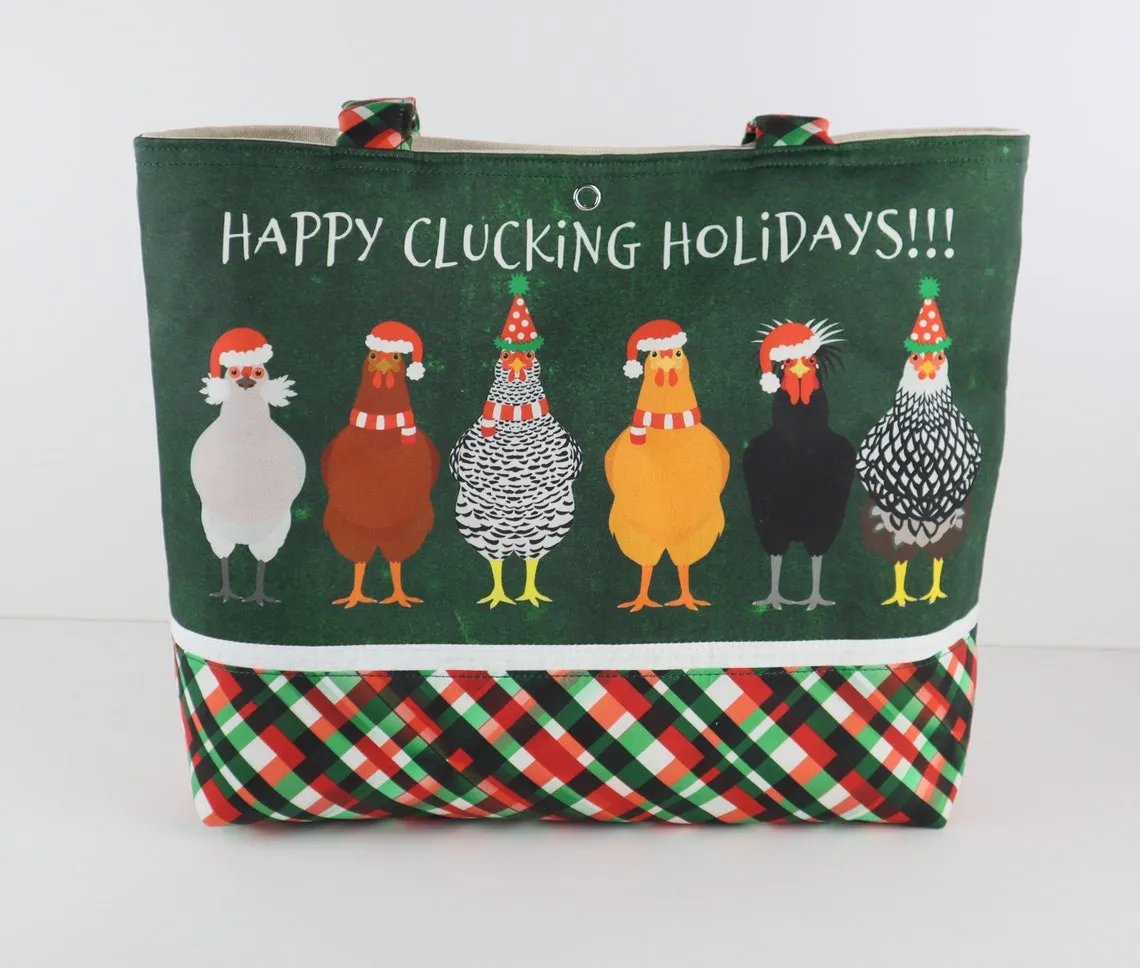 Christmas Chickens Shoulder Bag Purse