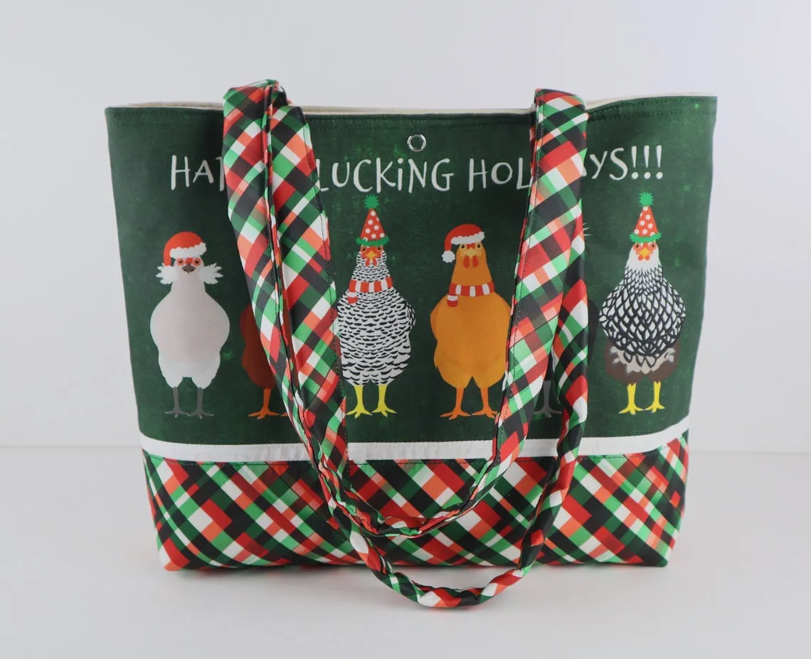 Christmas Chickens Shoulder Bag Purse