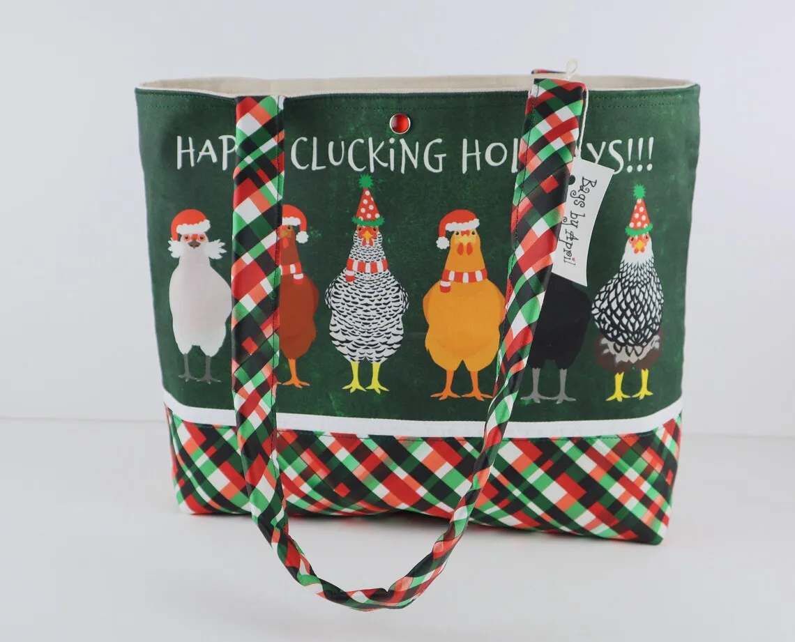 Christmas Chickens Shoulder Bag Purse