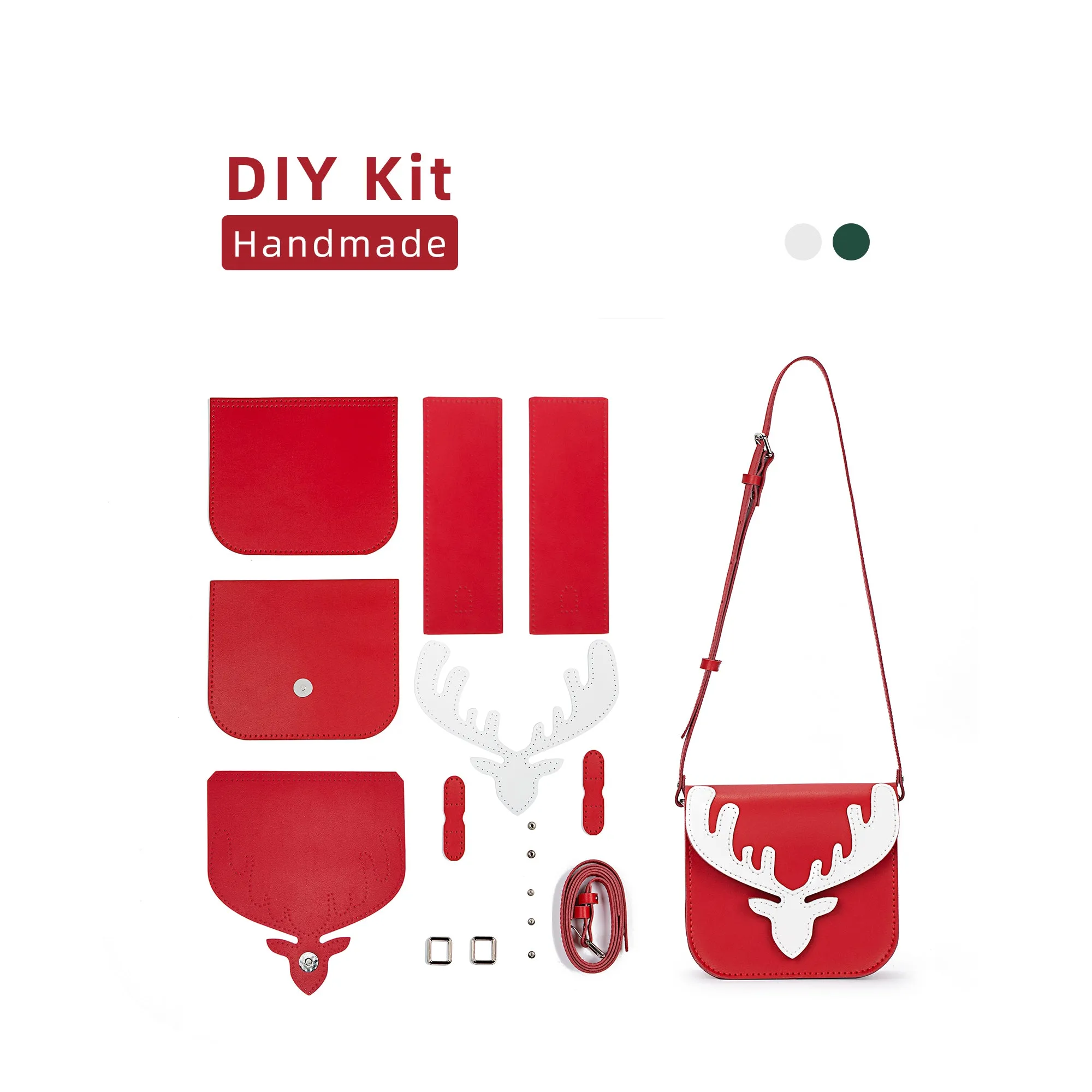 Christmas Elk Leather Bag Kit