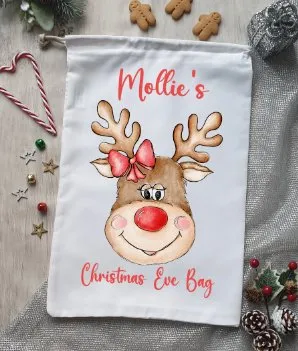 Christmas Eve Personalised Christmas Sack - Design 7