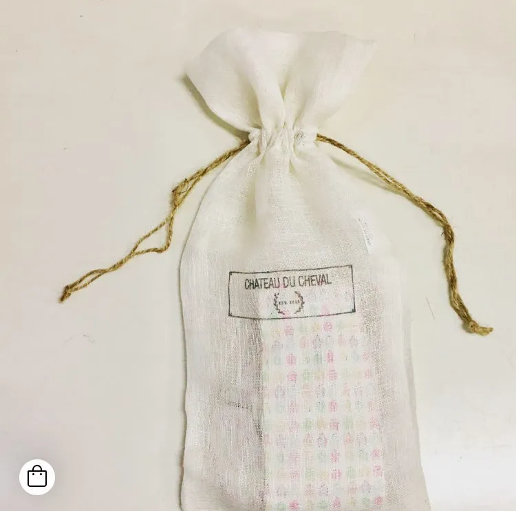 « Château du Cheval » linen Wine Bag