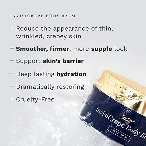 City Beauty InvisiCrepe Body Balm - Firming Body Cream - Solution for Wrinkles & Crepe Skin - Chest, Arms, Hands, Stomach, & Legs - Clean Formula with Niacinamide - Anti-Aging Cruelty-Free Skin Care