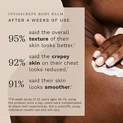 City Beauty InvisiCrepe Body Balm - Firming Body Cream - Solution for Wrinkles & Crepe Skin - Chest, Arms, Hands, Stomach, & Legs - Clean Formula with Niacinamide - Anti-Aging Cruelty-Free Skin Care