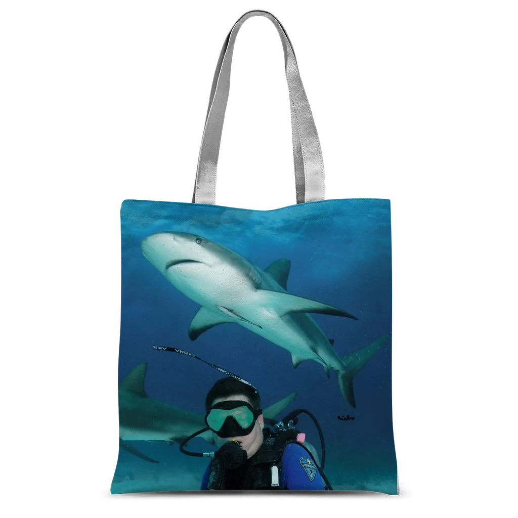 Classic Sublimation Tote Bag - Swimming With Sharks Collection