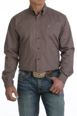 CLMTW1105710-BUR Mens Cinch L/S - Burg Print