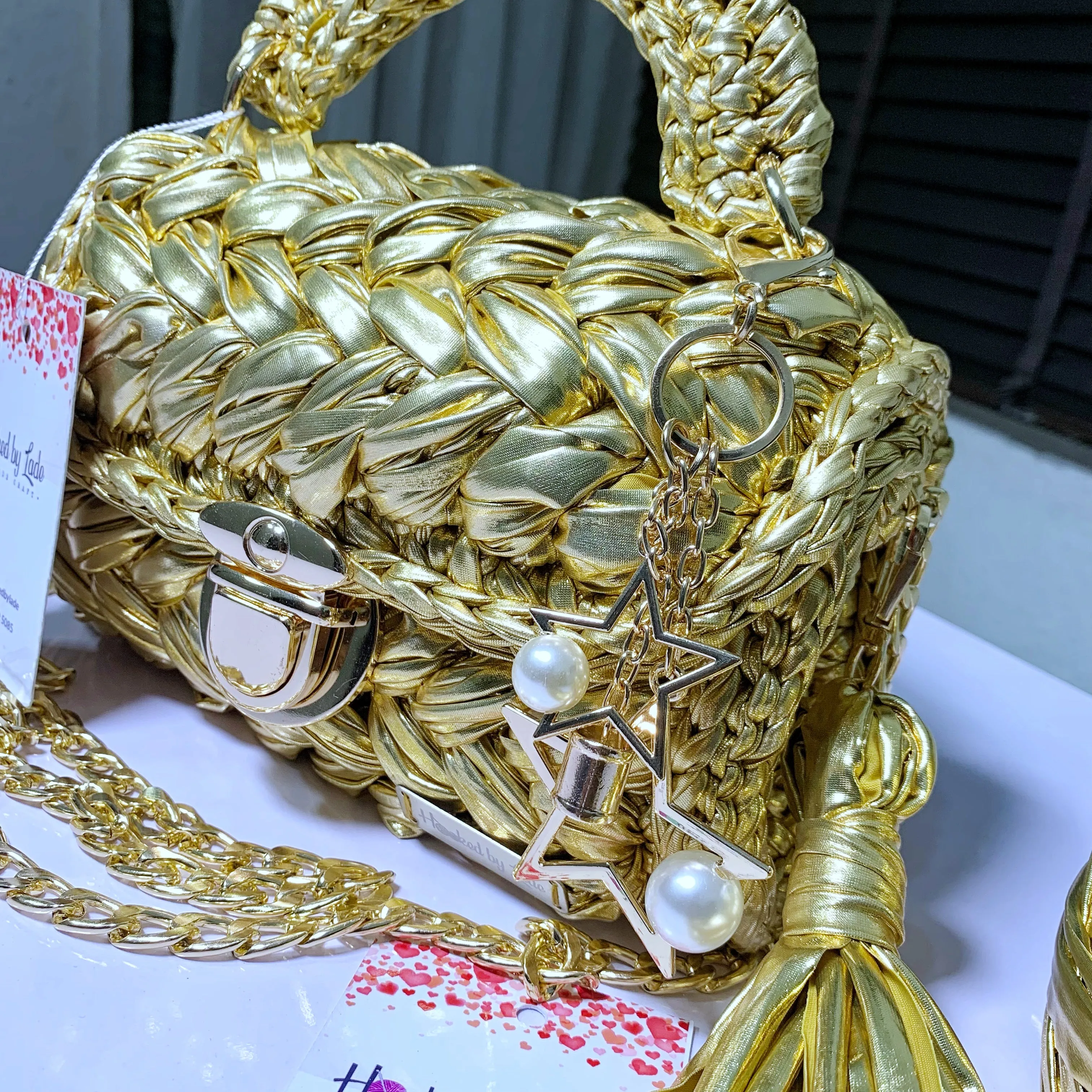 'Comfort' Golden Crochet Bag