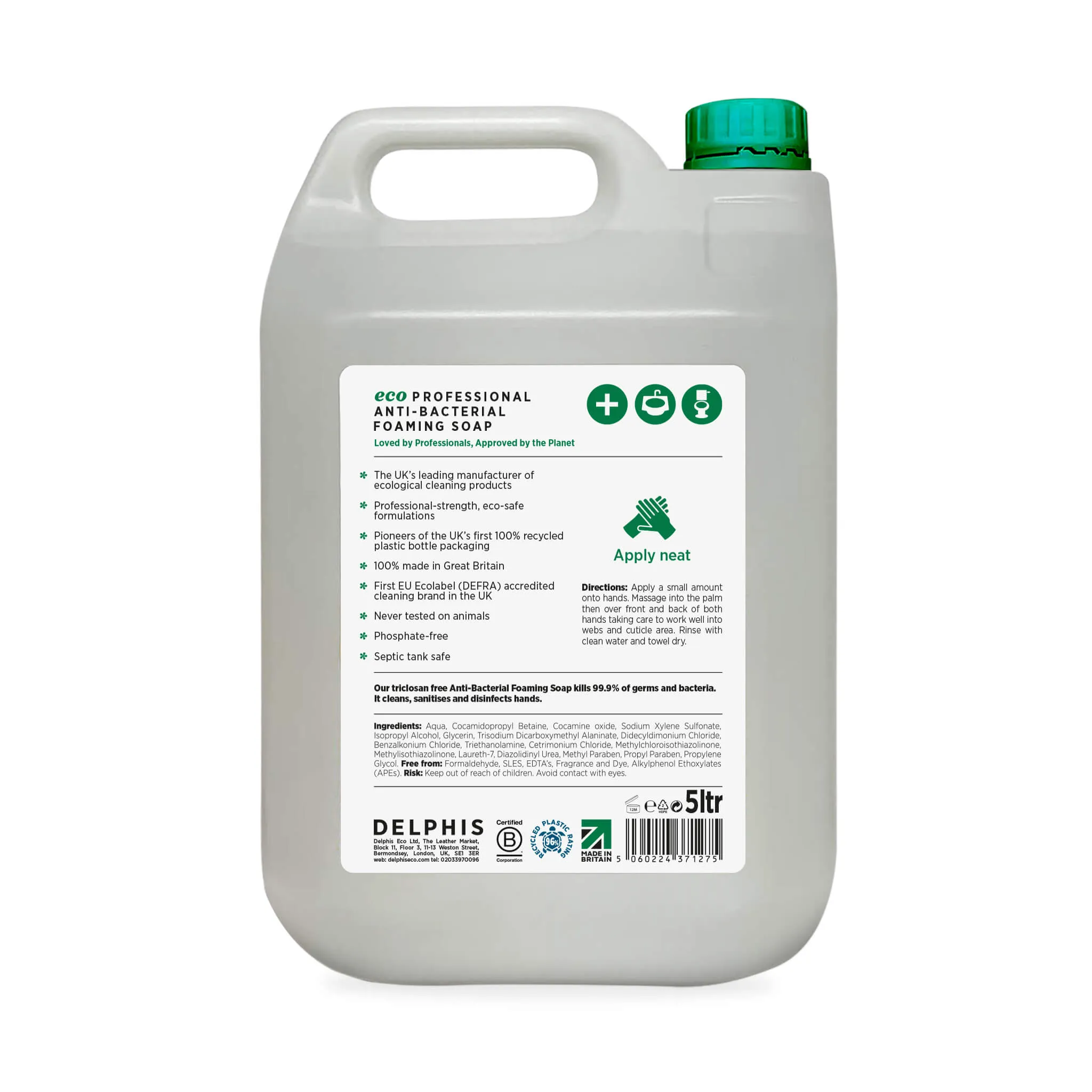 Commercial Anti-Bacterial Foaming Soap 5L (RTU)