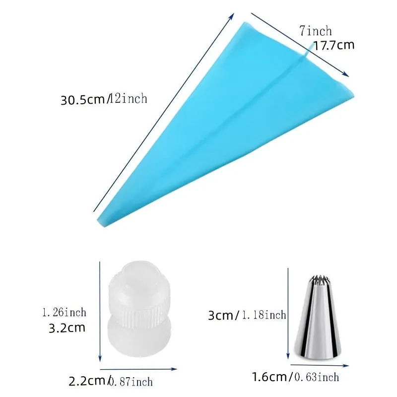 Complete Cake Decoration Supplies Kit with Russian Nozzles