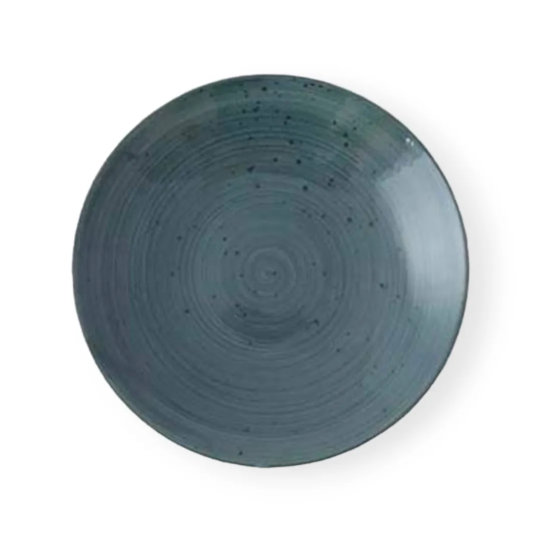 Continental Elements Rustic Blue Coupe Plate 17 Cm