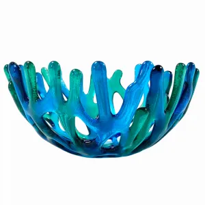 Coral Branch Bowl | Small Lagoon Mixed Color Glass