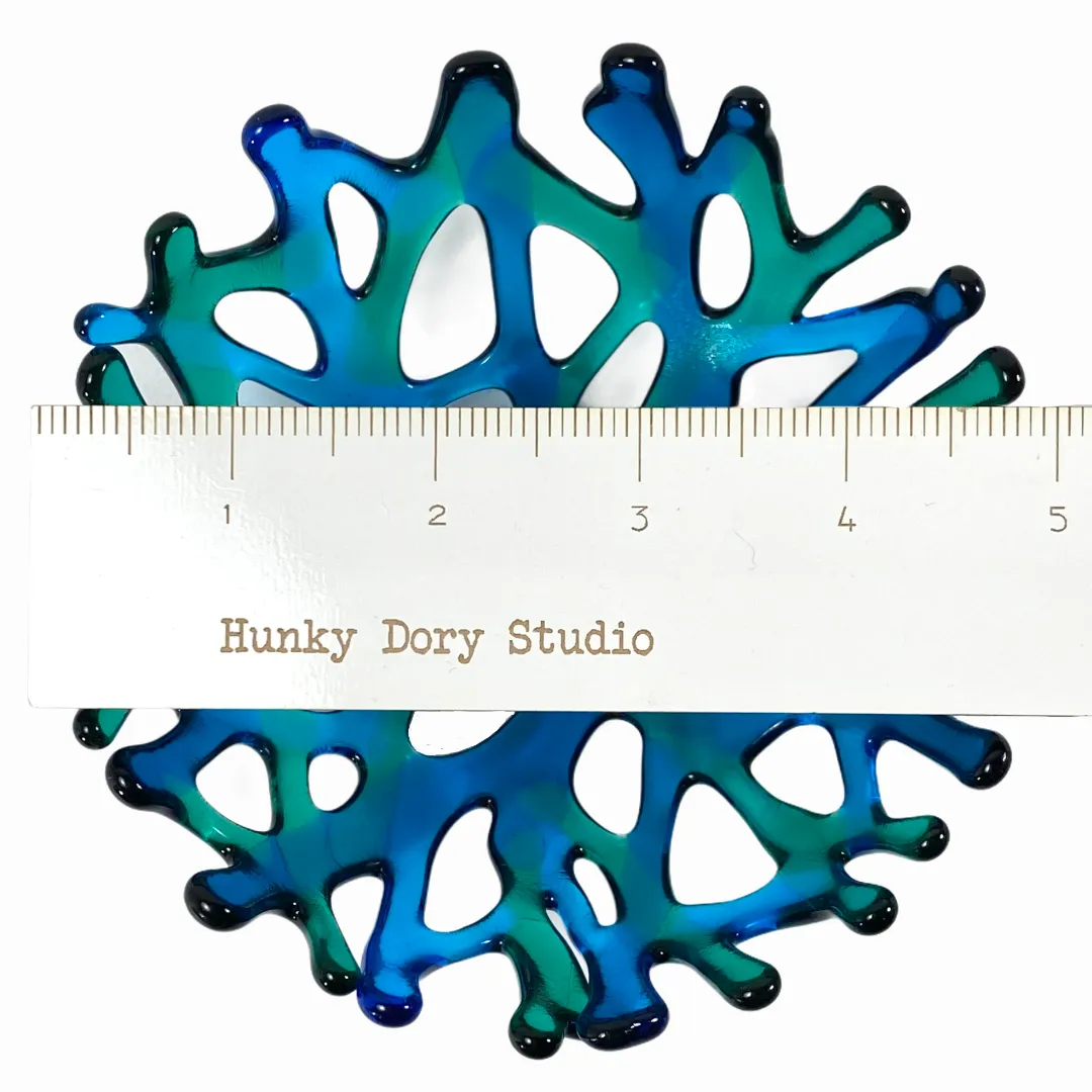Coral Branch Bowl | Small Lagoon Mixed Color Glass