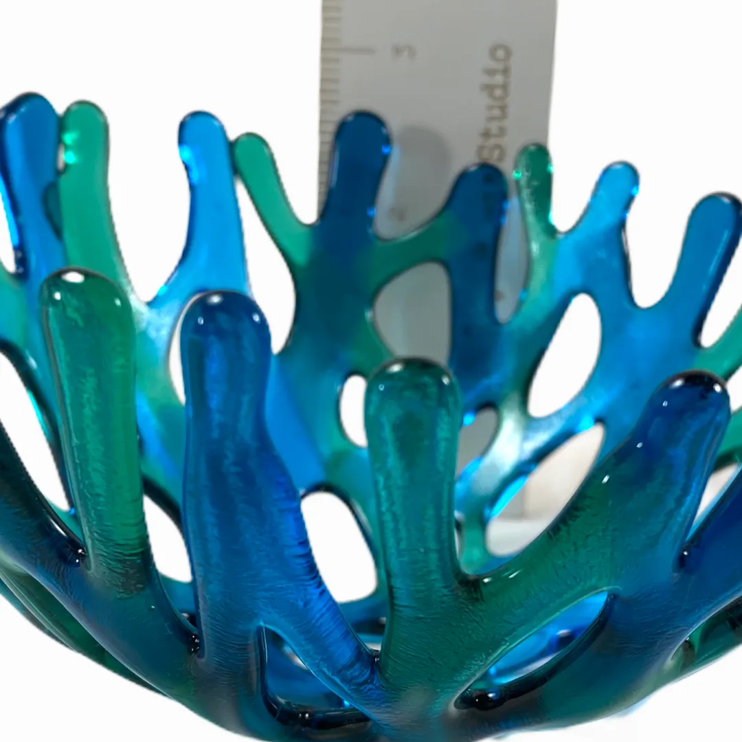Coral Branch Bowl | Small Lagoon Mixed Color Glass
