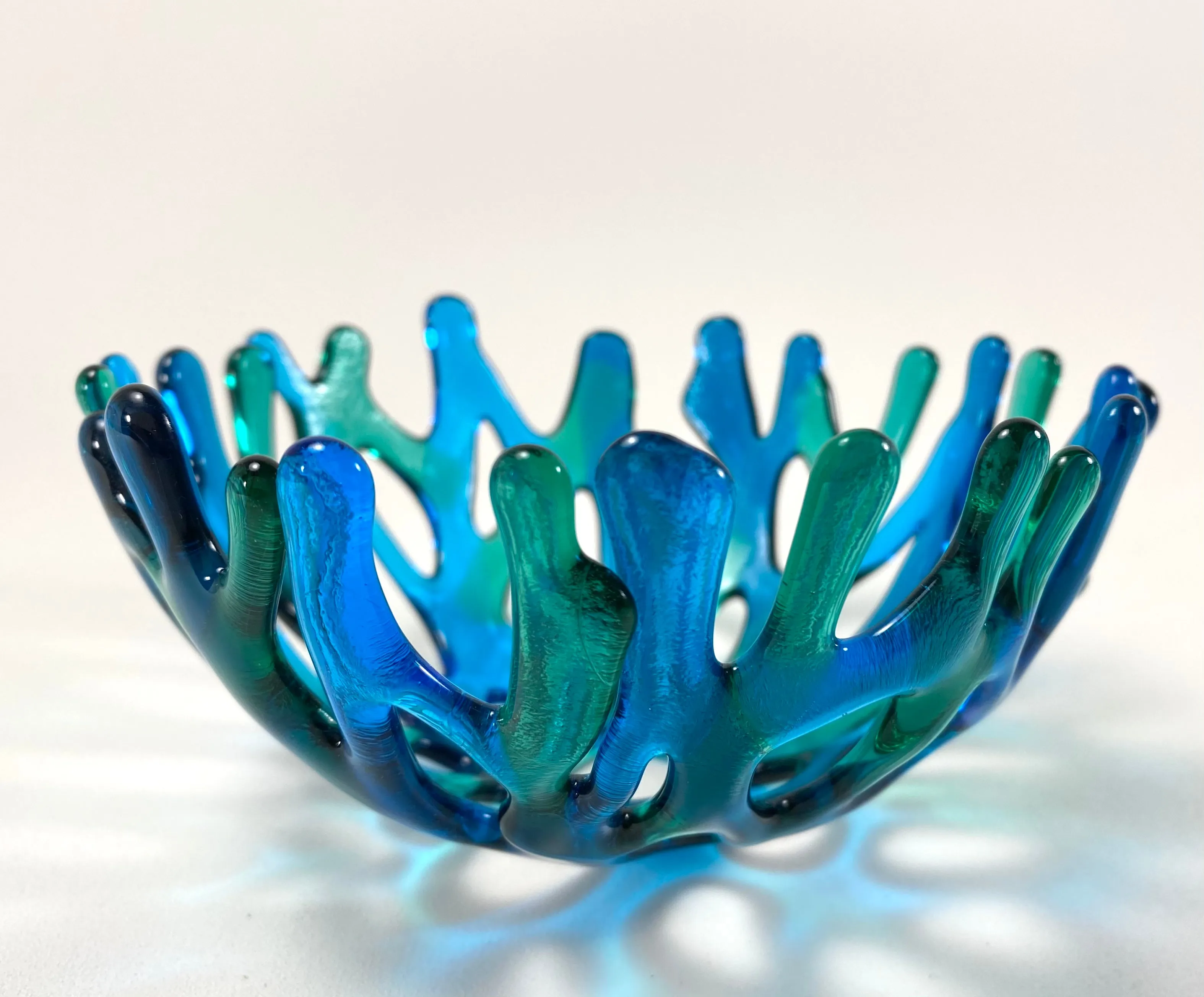 Coral Branch Bowl | Small Lagoon Mixed Color Glass