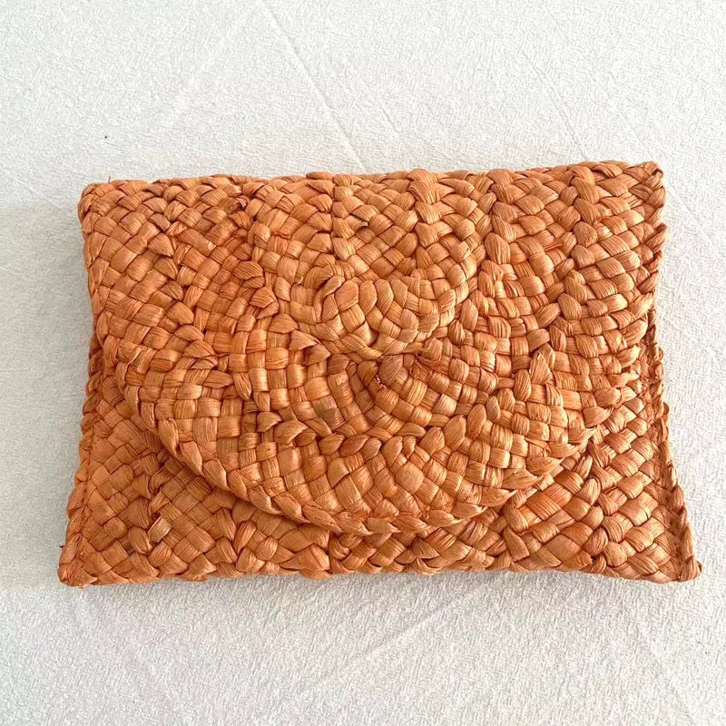 Cornhusk Woven Straw Clutch