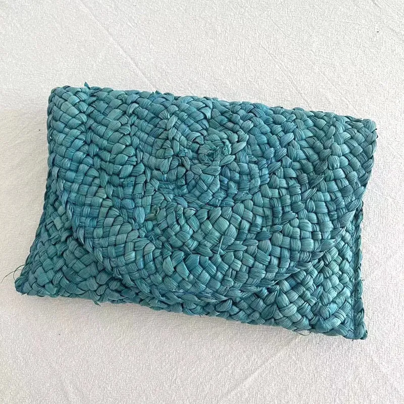 Cornhusk Woven Straw Clutch