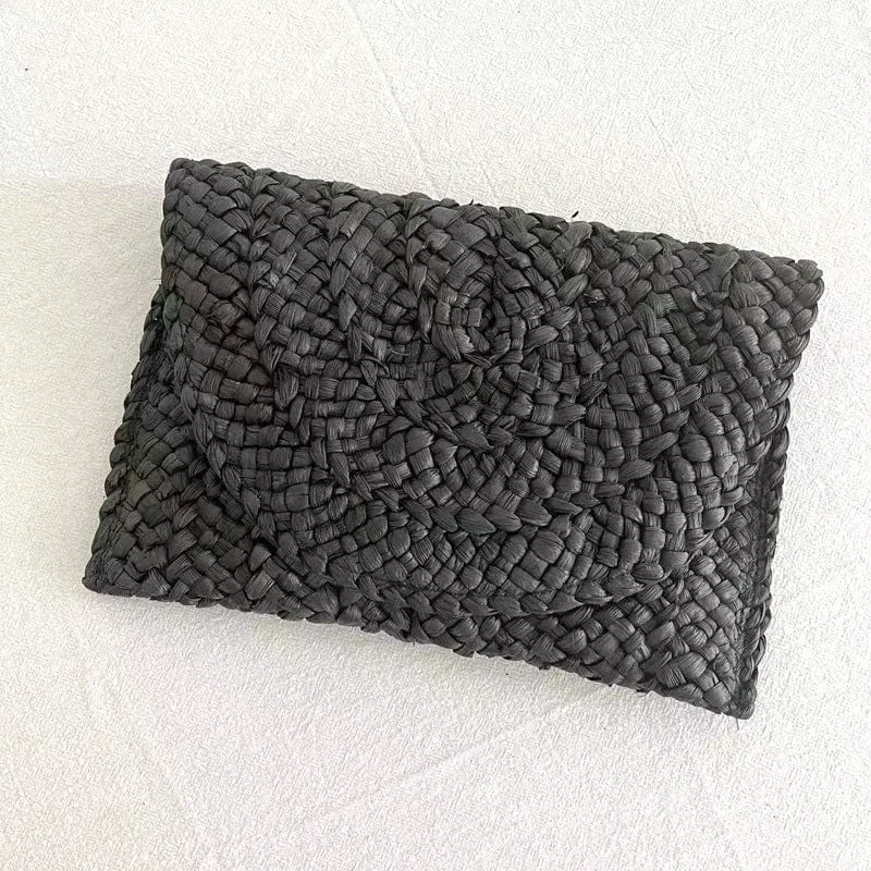 Cornhusk Woven Straw Clutch