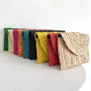 Cornhusk Woven Straw Clutch