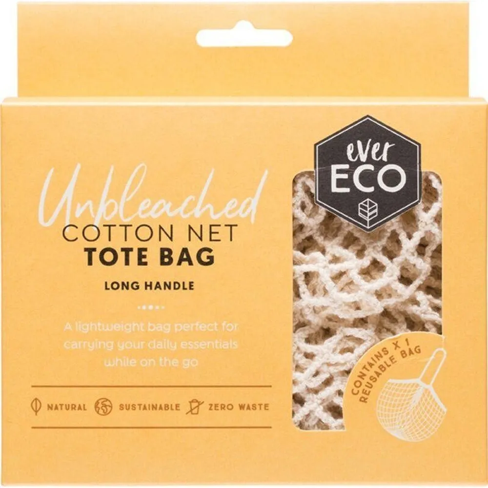 Cotton Net Tote Bag Long Handle - Ever Eco