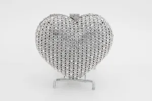 Couture Diamond Heart Evening Bag