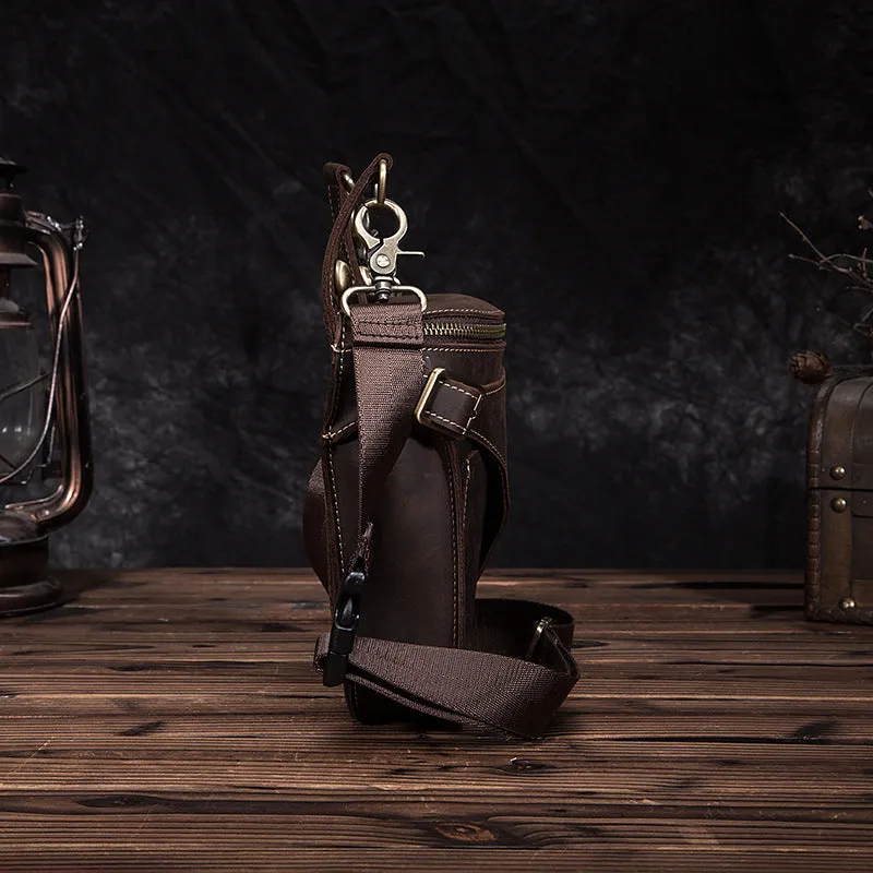 Crazy Horse Leather Small  Drop Leg Bag
