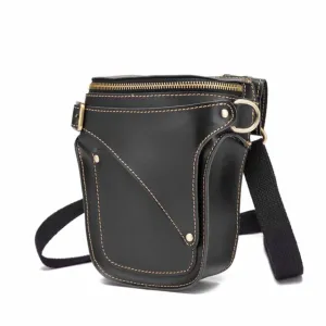 Crazy Horse Leather Small  Drop Leg Bag