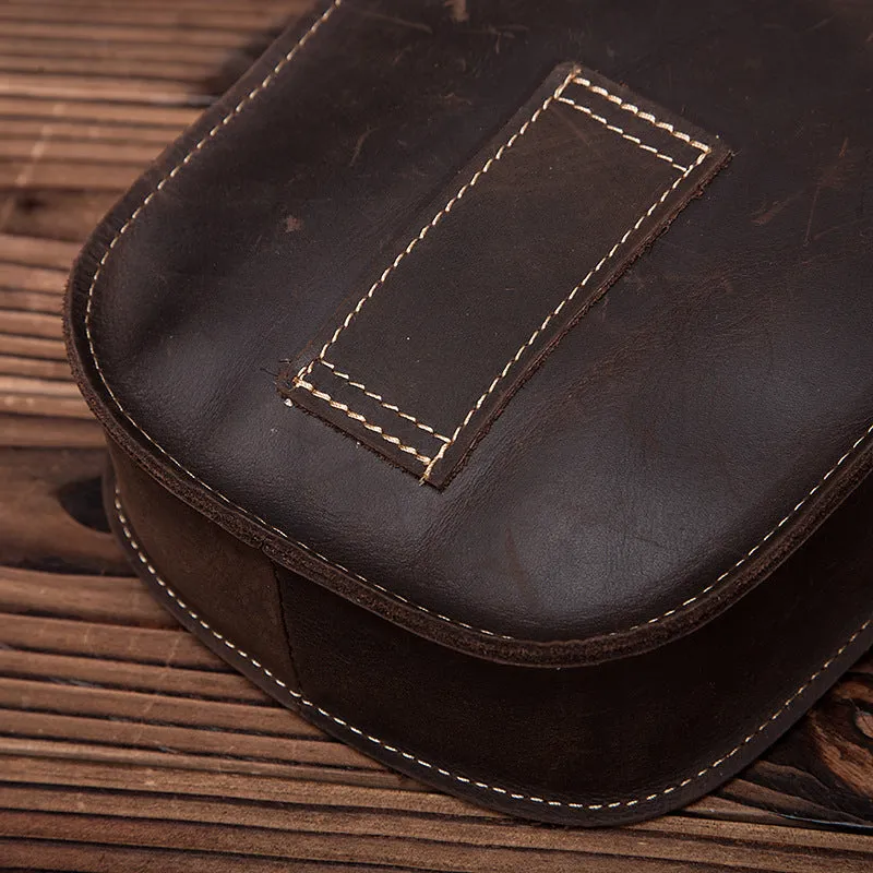 Crazy Horse Leather Small  Drop Leg Bag