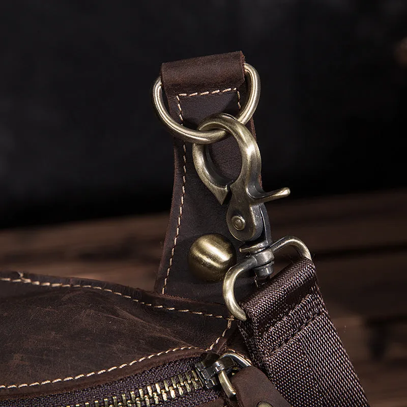 Crazy Horse Leather Small  Drop Leg Bag