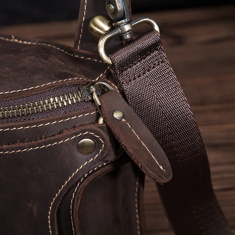 Crazy Horse Leather Small  Drop Leg Bag