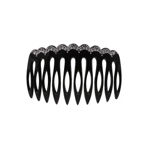 Crystal Arcade Medium Black Side Comb