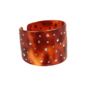 Crystal Medium Tortoiseshell Cuff Bracelet