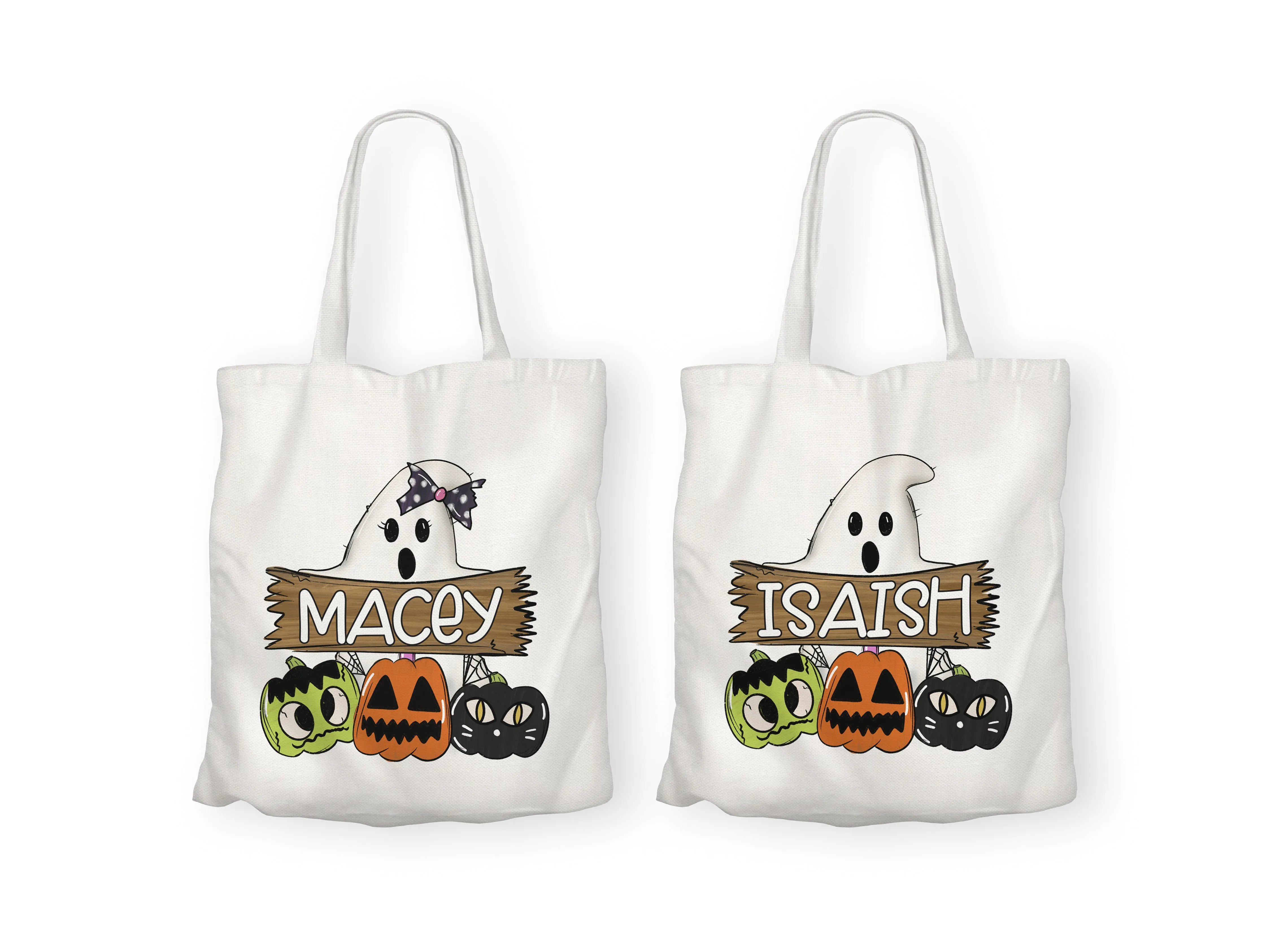 Custom Halloween Bag - Ghost Sign