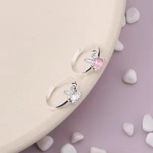 Cute Crystal Rabbit Ring