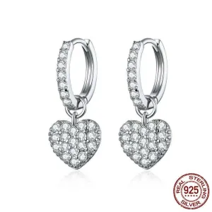Cycolinks 925 Sterling Silver Heart Earrings