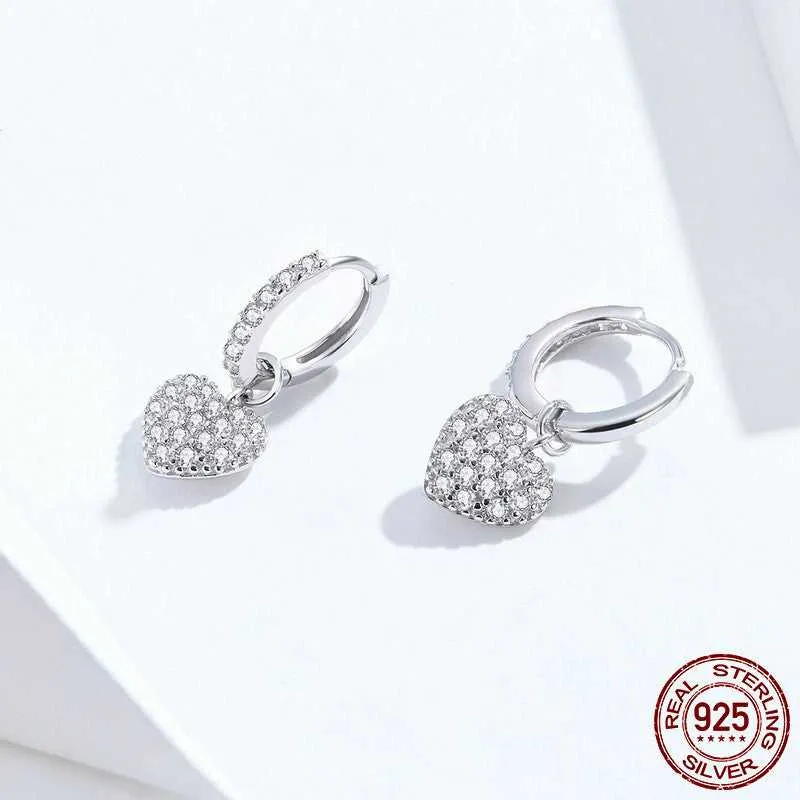 Cycolinks 925 Sterling Silver Heart Earrings