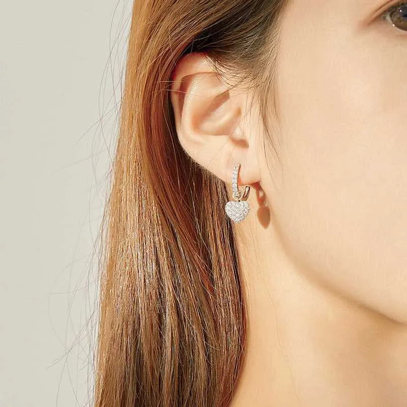 Cycolinks 925 Sterling Silver Heart Earrings