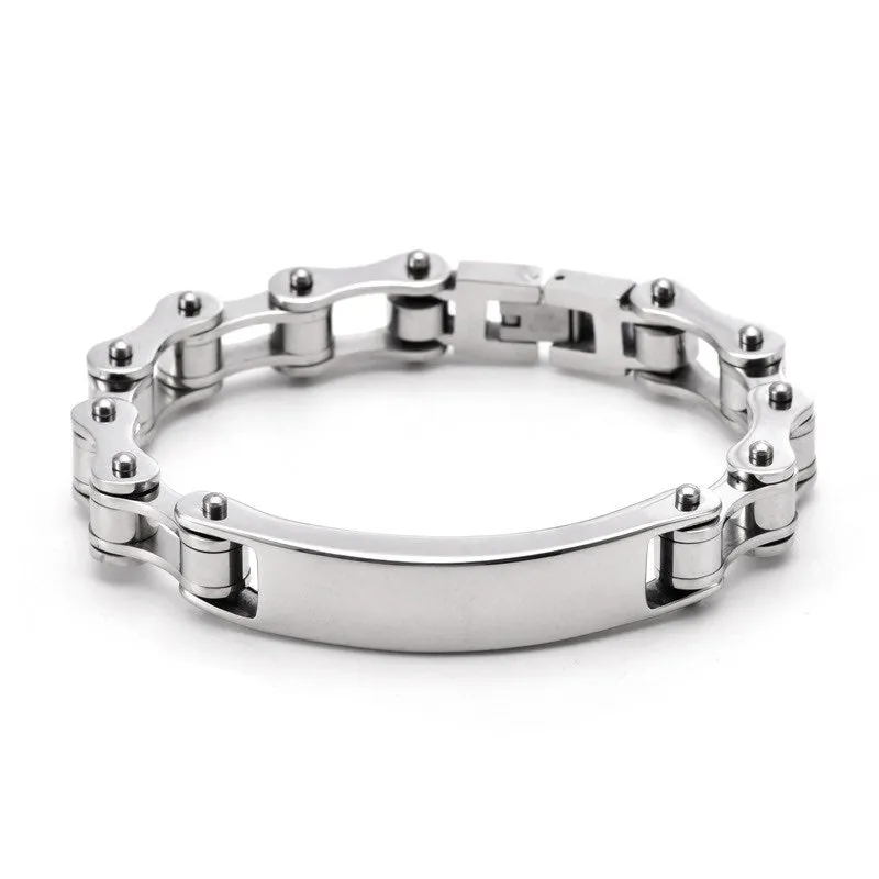 Cycolinks Custom 10mm Silver Personalised ID Bracelet