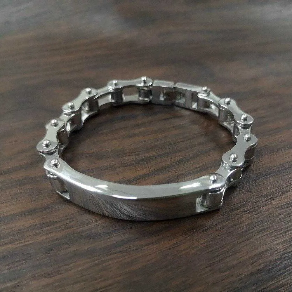Cycolinks Custom 10mm Silver Personalised ID Bracelet