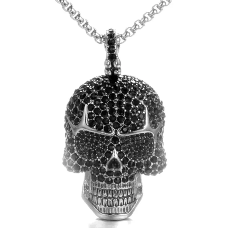 Cycolinks Full Zircon Skull Necklace