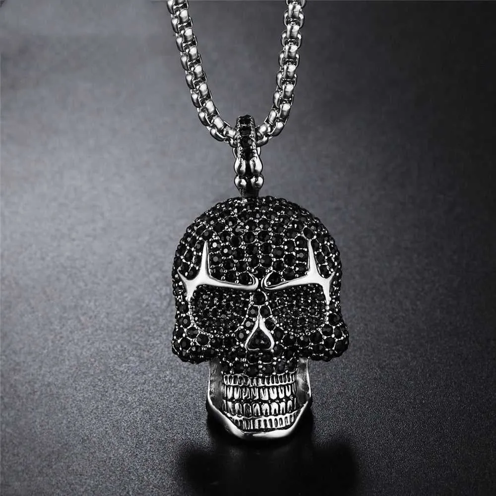 Cycolinks Full Zircon Skull Necklace