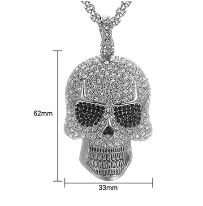 Cycolinks Full Zircon Skull Necklace
